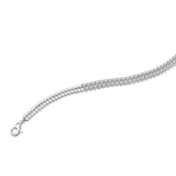18ct White Gold Diamond Two Row Bracelet 1.00ct
