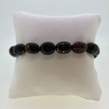 Natural Cherry Amber Stretch Bead Bracelet