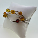 Natural Amber Statement Organic Flow Bangle