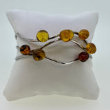 Natural Amber Statement Organic Flow Bangle