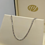 18ct White Gold Figaro Necklet Chain SALE