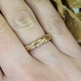 WS0808/05B 9ct Yellow Gold Full Twist Design Band Ring