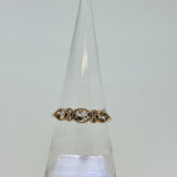 Vintage Design 9ct Rose Gold Morganite Diamond Band Ring