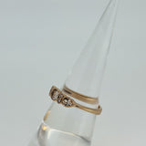 Vintage Design 9ct Rose Gold Morganite Diamond Band Ring
