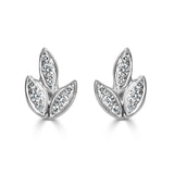 18ct White Gold Diamond Barleycorn Stud Earrings 0.13ct