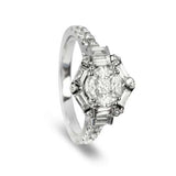 18ct White Gold Diamond Glacier Ring 1.25ct SALE