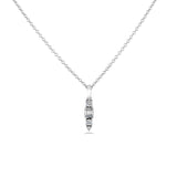 Vintage Design 18ct White Gold Diamond Bijou Deco Necklace 0.23ct