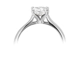Platinum Diamond Solitaire Square Princess Cut Ring 0.71ct