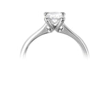 Platinum Diamond Solitaire Square Princess Cut Ring 0.32ct