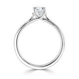 Platinum Diamond Solitaire Round Brilliant Cut Ring 1.00ct