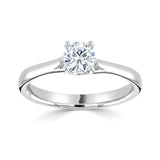 Platinum Diamond Solitaire Round Brilliant Cut Ring 1.00ct