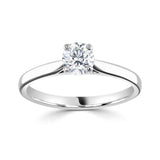 Platinum Diamond Solitaire Round Brilliant Cut Ring 0.50ct