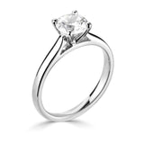 Platinum Diamond Solitaire Round Brilliant Cut Ring 0.50ct