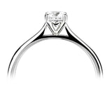 Platinum Diamond Solitaire Round Brilliant Cut Ring 0.41ct