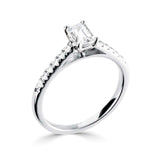 Platinum Tanzanite Diamond Emerald Cut Solitaire Ring SALE