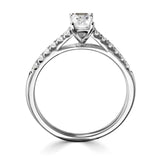 Platinum Tanzanite Diamond Emerald Cut Solitaire Ring SALE