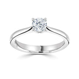 Platinum Diamond Solitaire Round Brilliant Cut Ring 0.70ct