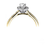 18ct Yellow Gold Cognac Diamond Halo Pear Shape Cluster Ring 1.47ct
