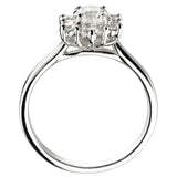 Platinum Yellow Diamond Sunshine Cluster Ring 0.38ct