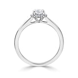 Platinum Diamond Halo Round Brilliant Cut Cluster Ring 0.58ct
